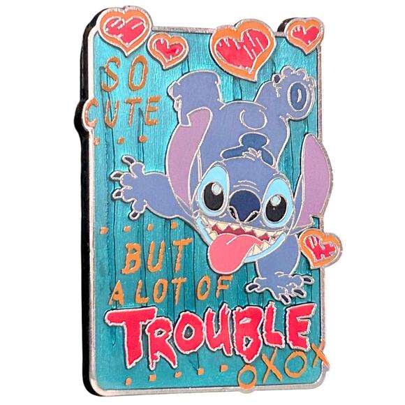 Disney Stitch So Cute But A Lot Of Trouble Pin Lilo and Stitch - Picture 1 of 4
